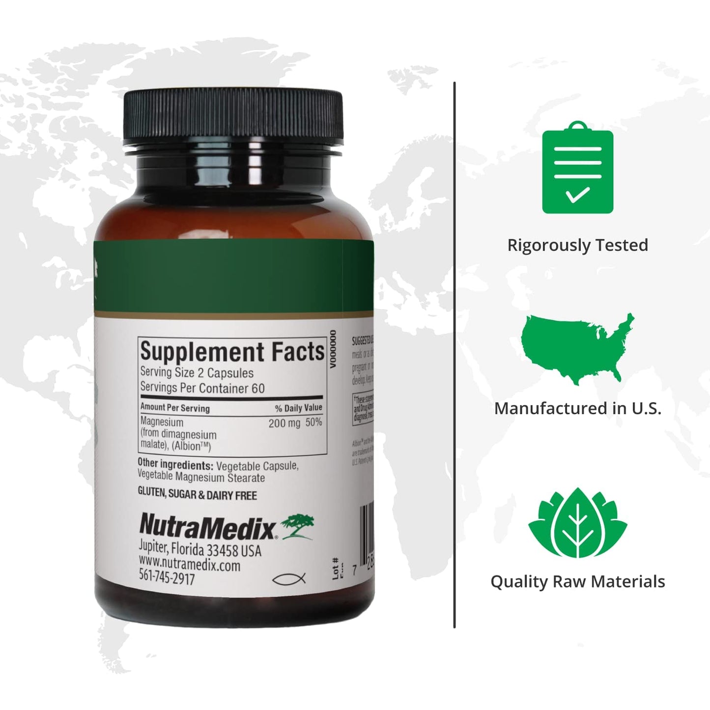 NutraMedix Magnesium Malate Capsules, 120 Count
