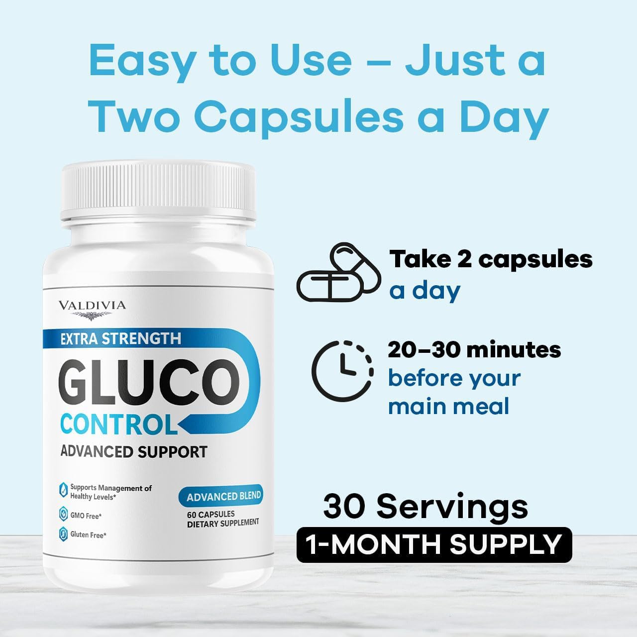 Valdivia Gluco Control GlucoControl Capsules, 300 Capsules