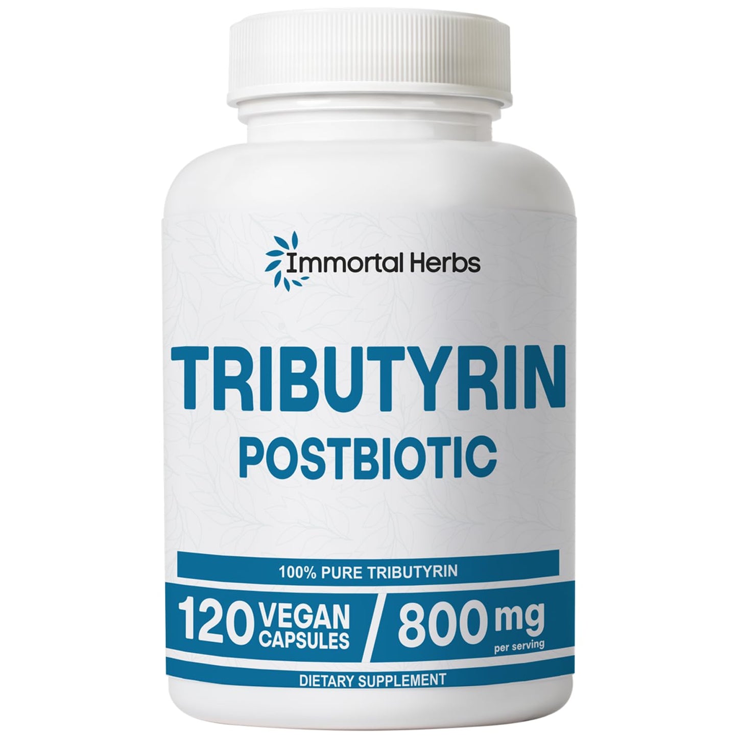 Immortal Herbs Tributyrin Supplement 800mg Capsule, 120 Count