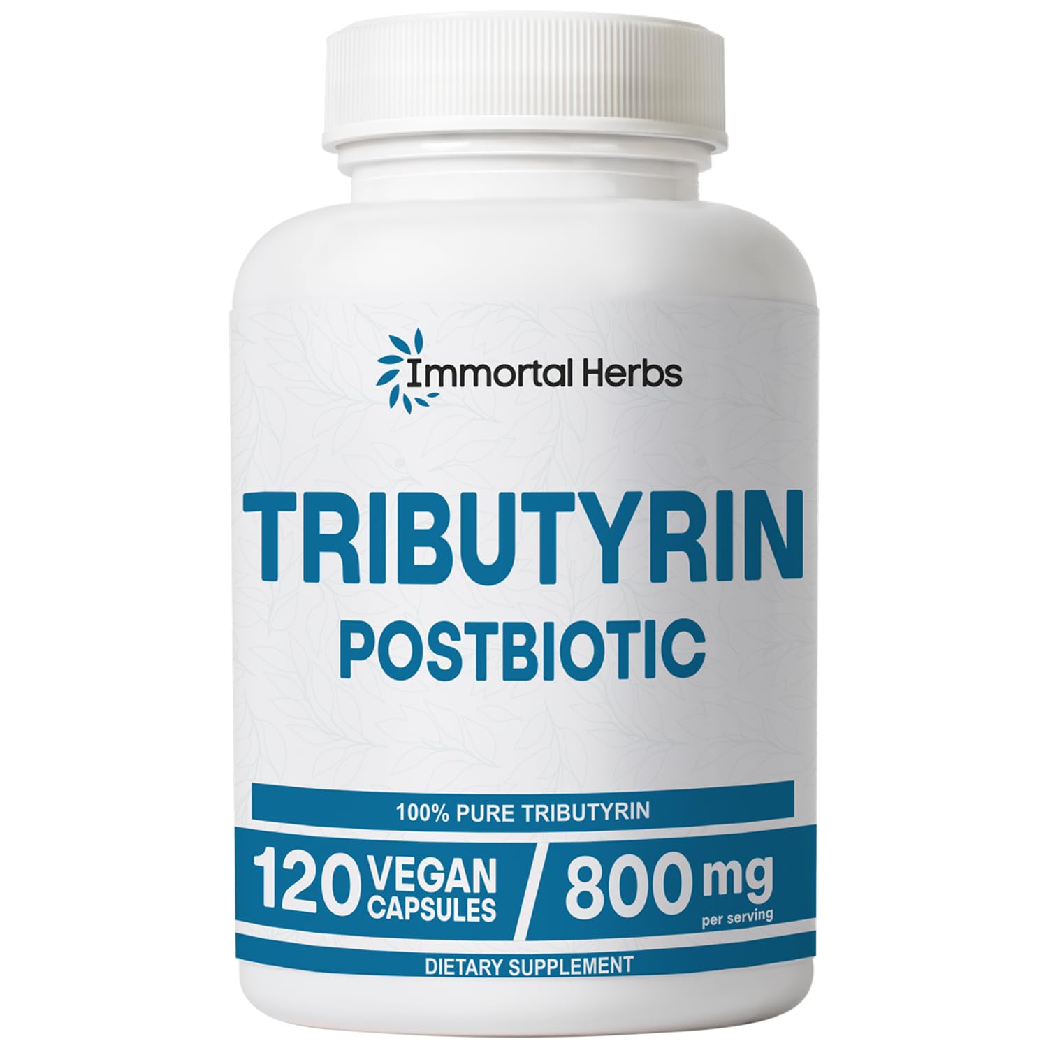 Immortal Herbs Tributyrin Supplement 800mg Capsule, 120 Count