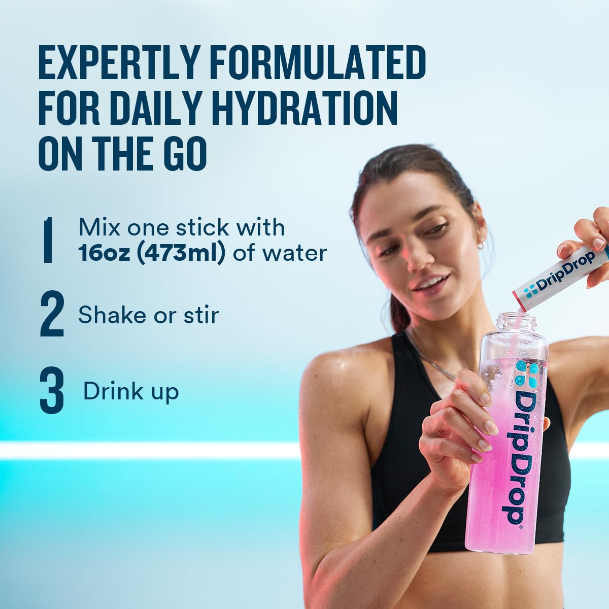 DripDrop Hydration Zero Sugar Plus Electrolyte Watermelon Powder, 30 Count