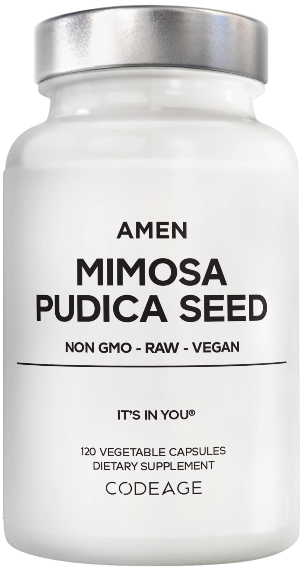 Amen Organic Mimosa Pudica Seeds Capsules, 120 Capsules