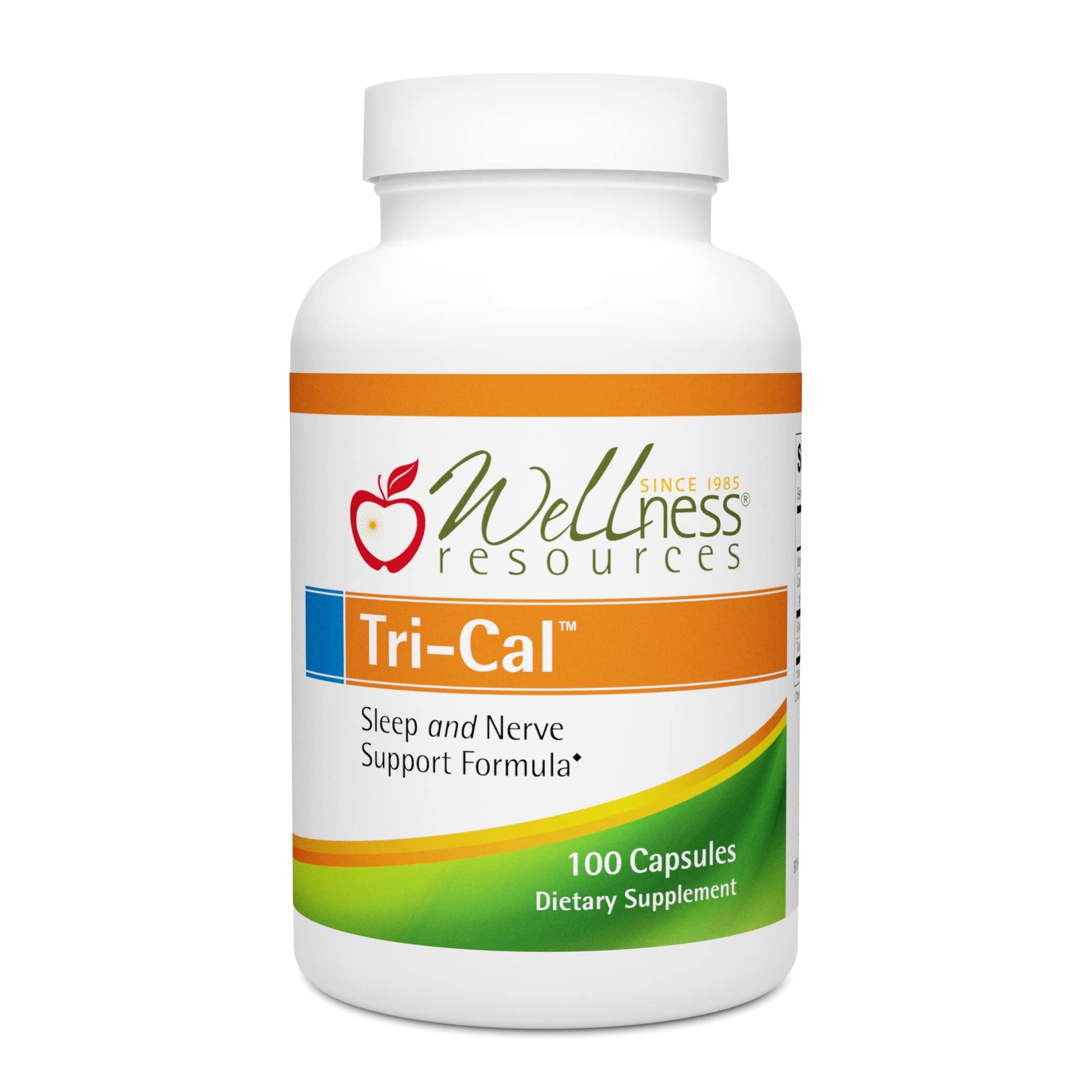 Wellness Resources Tri-Cal Taurine, Glycine and Calcium for Relaxation and Sleep Capsule, 100 Count