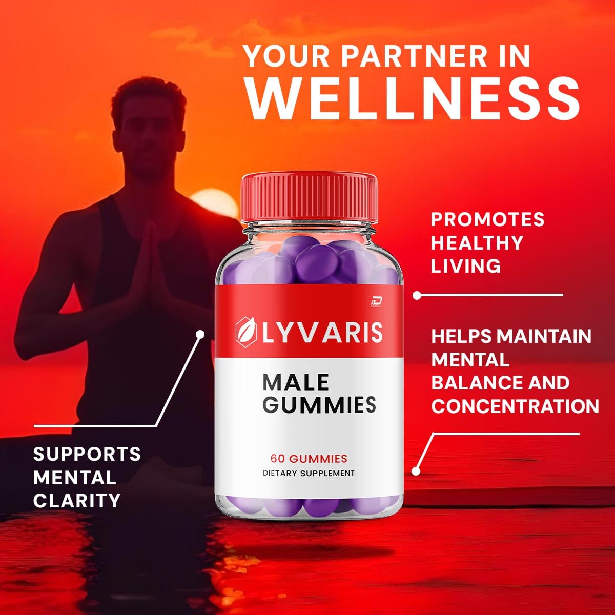 Indelo Lyvaris Gummies – Livaris Gummy Advanced Formula Extra Strength Natural Blend, 60 Gummies