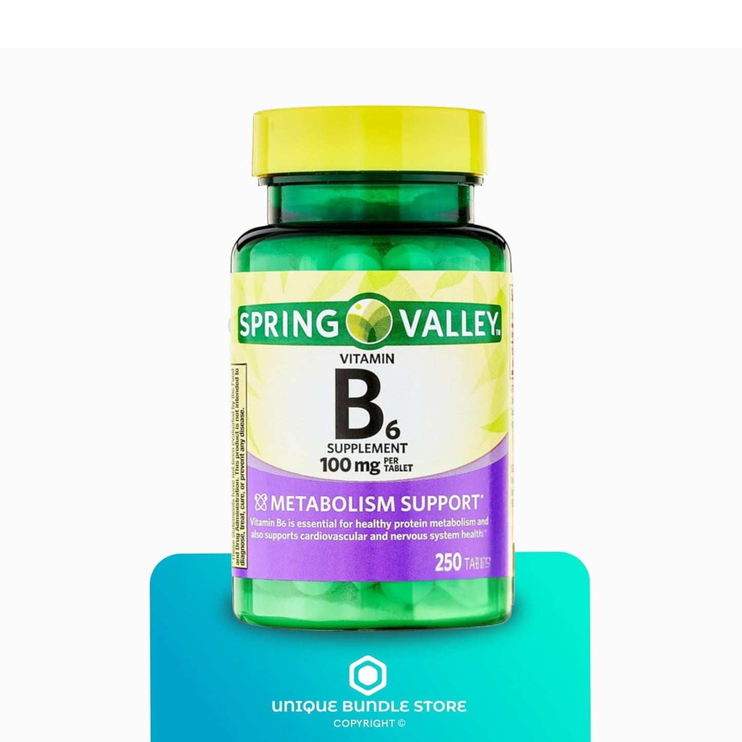 Unique Bundle Store Vitamin B6 100mg Tablets, 500-Count