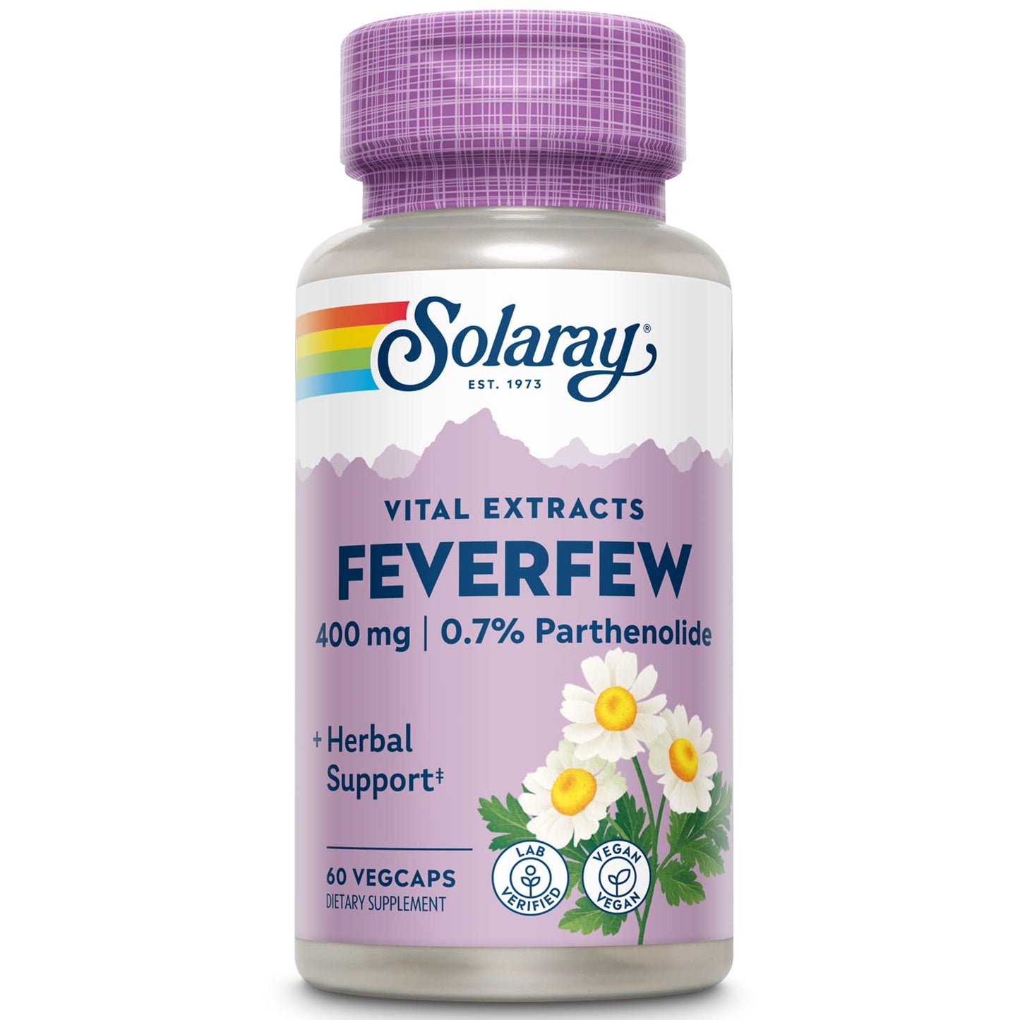 SOLARAY Feverfew Extract 400 mg Capsules, 60 Capsules