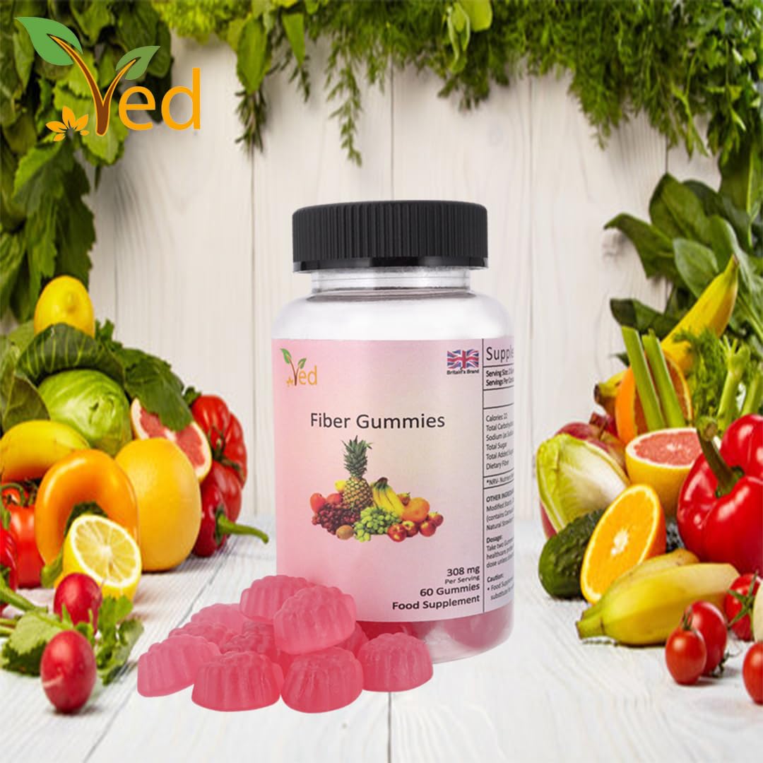 Ved Fiber Gummies Strawberry Flavour Gummy 90 Count