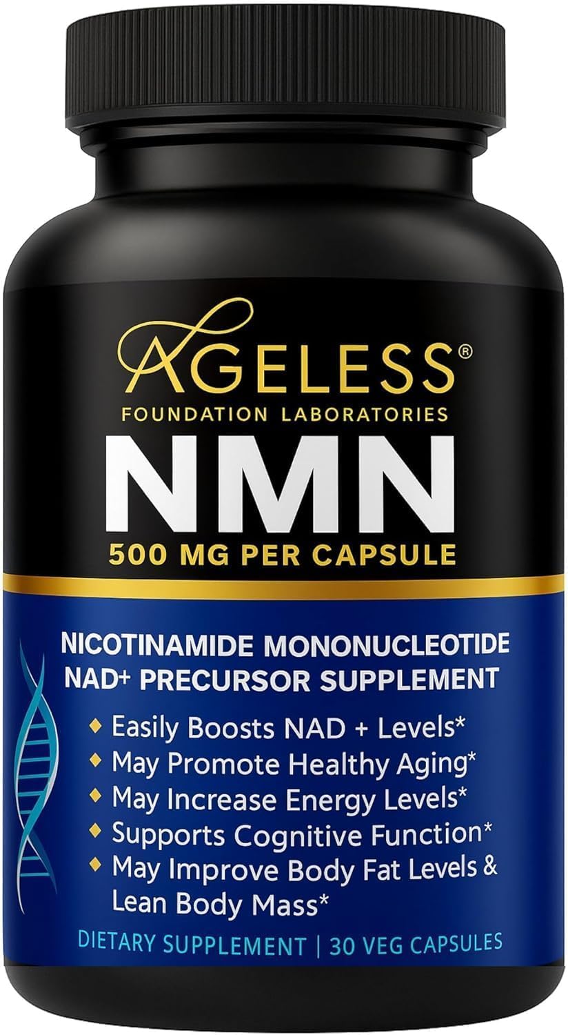 Ageless Foundation Laboratories NMN 500mg Capsule 1 Count