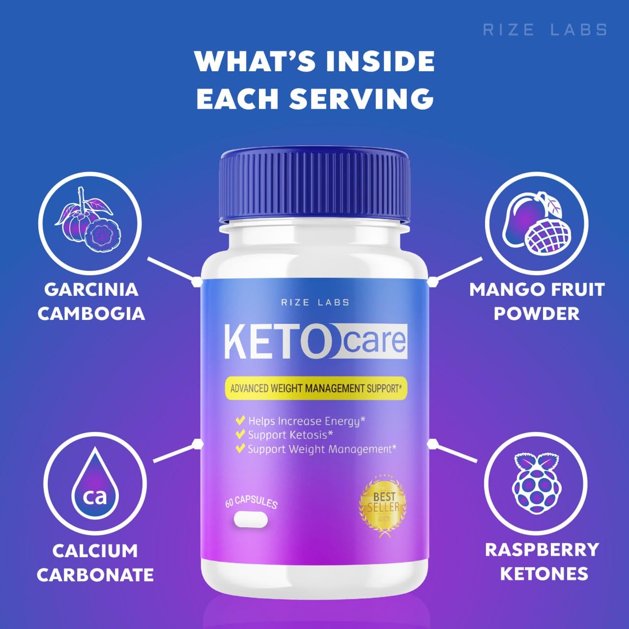 rize labs Keto Care Capsules, 120 Capsules