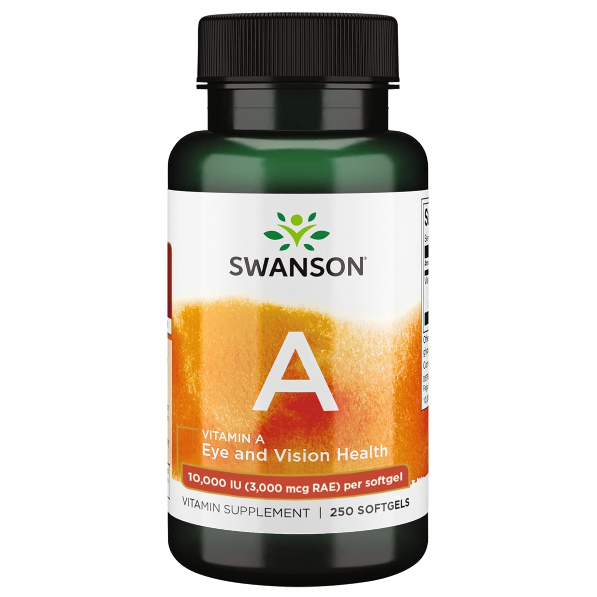 Swanson Vitamin A 10,000 IU (3,000 mcg RAE) Capsule, 250 Count