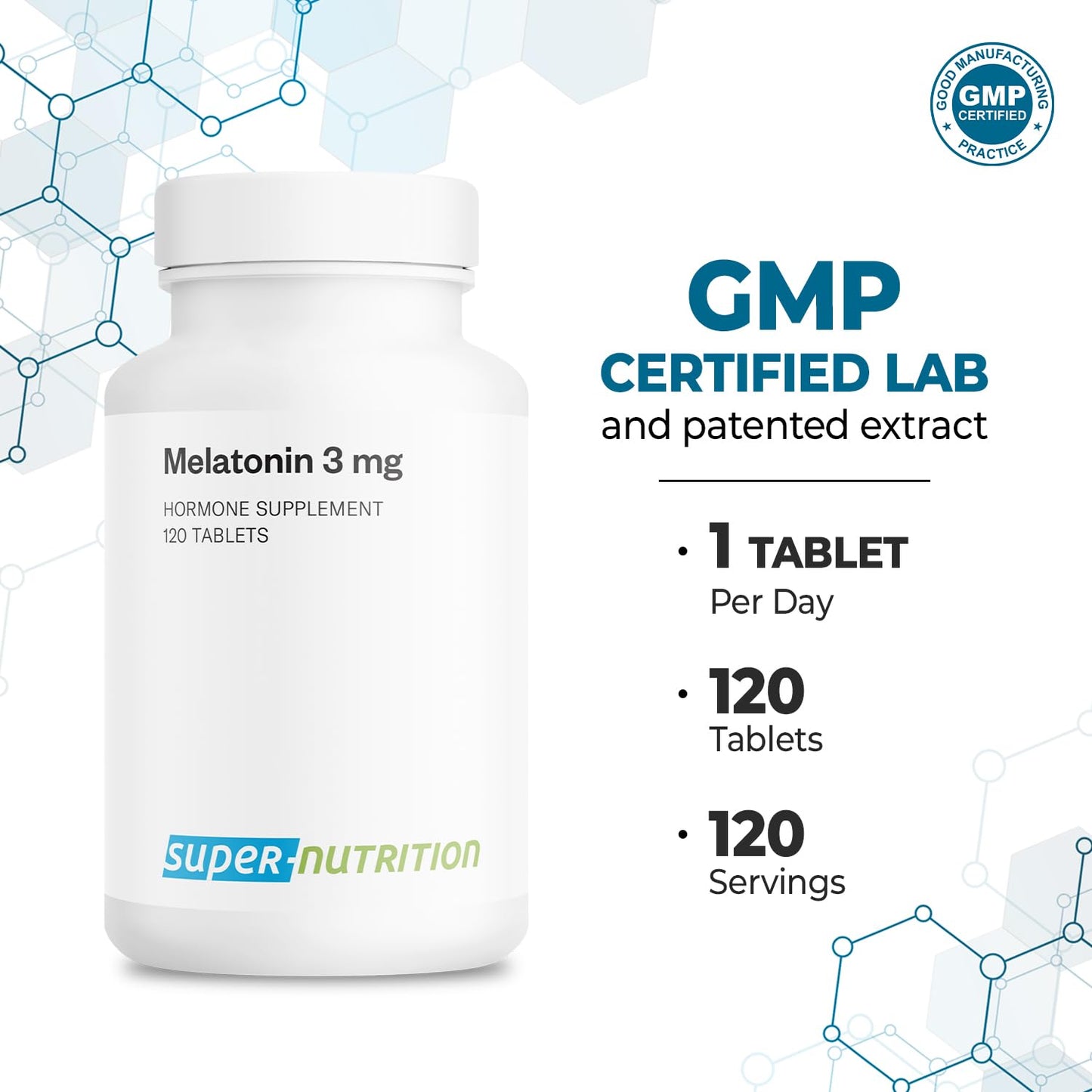 Supersmart Melatonin 3mg Fast Dissolve Tablets, 150 Tablets