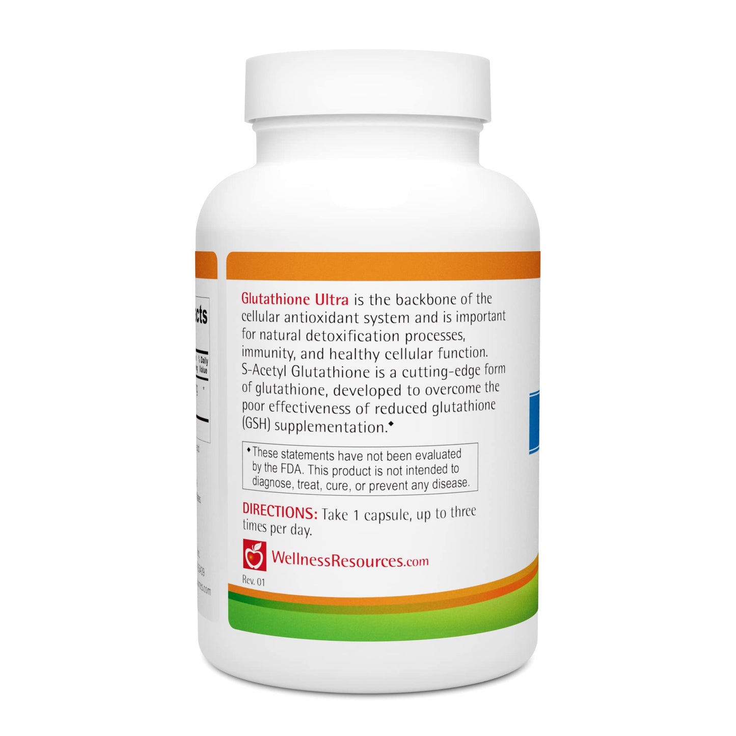 Wellness Resources Glutathione Ultra Supplement - Bioavailable S-Acetyl L-Glutathione (SAG) 90 Capsules