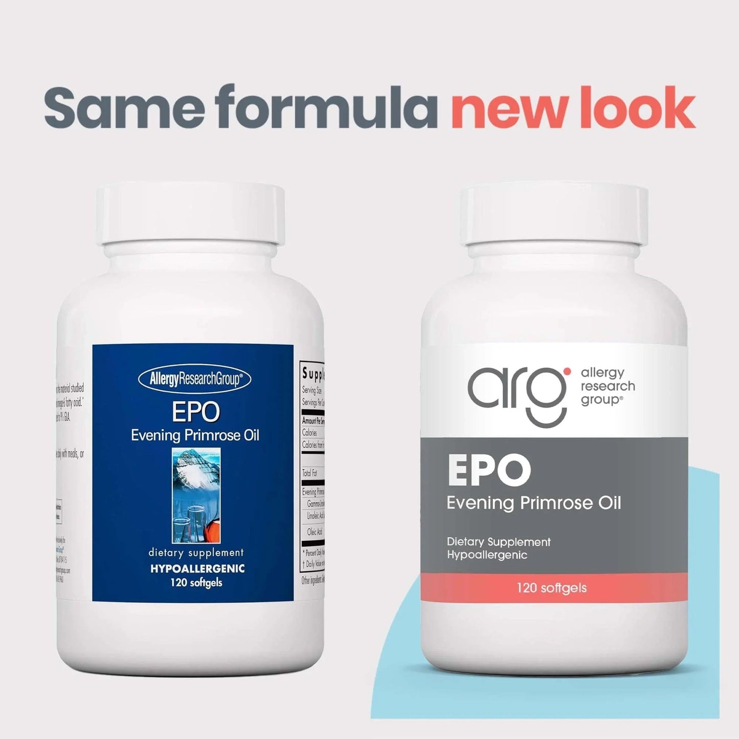 Allergy Research Group Nutricology EPO Evening Primrose Oil 500 mg with 45 mg GLA Softgels 120 Count