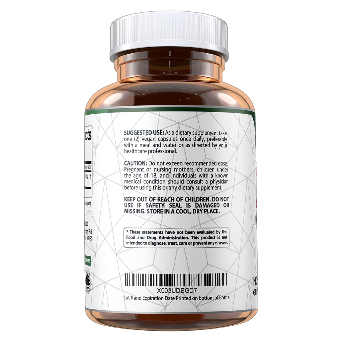 Vegan Labs Apple Cider Vinegar Capsules with The Mother, 180 Capsules