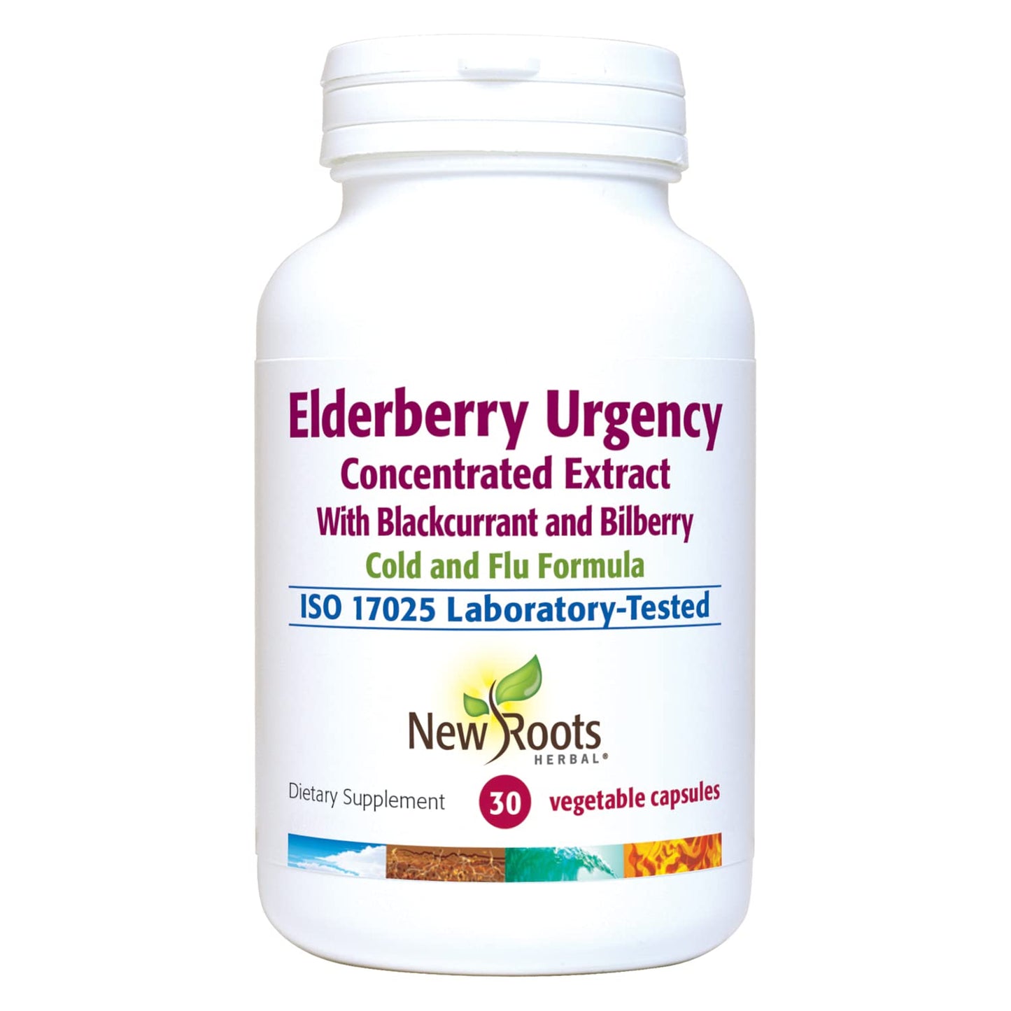New Roots Herbal Elderberry Supplement Capsule 30 Veg Caps