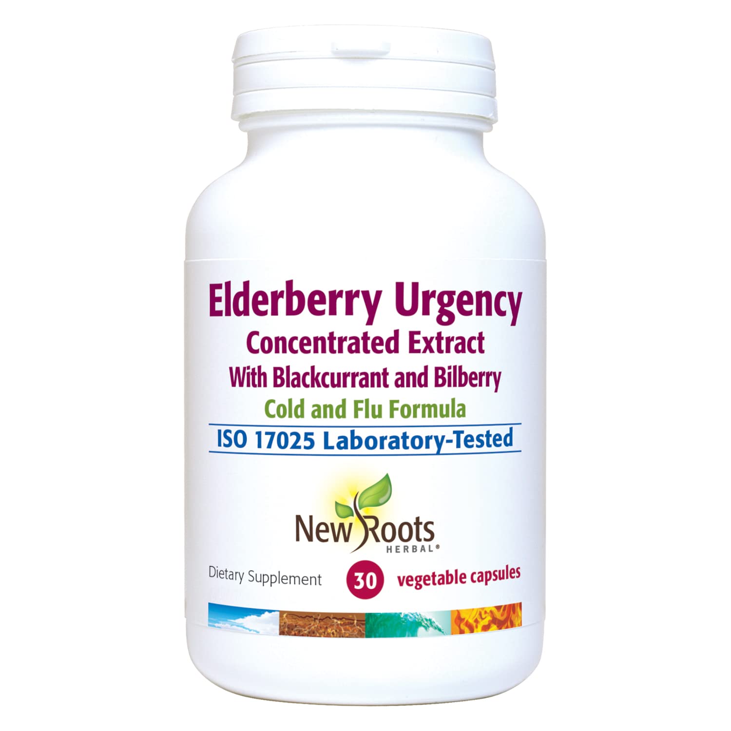 New Roots Herbal Elderberry Supplement Capsule 30 Veg Caps