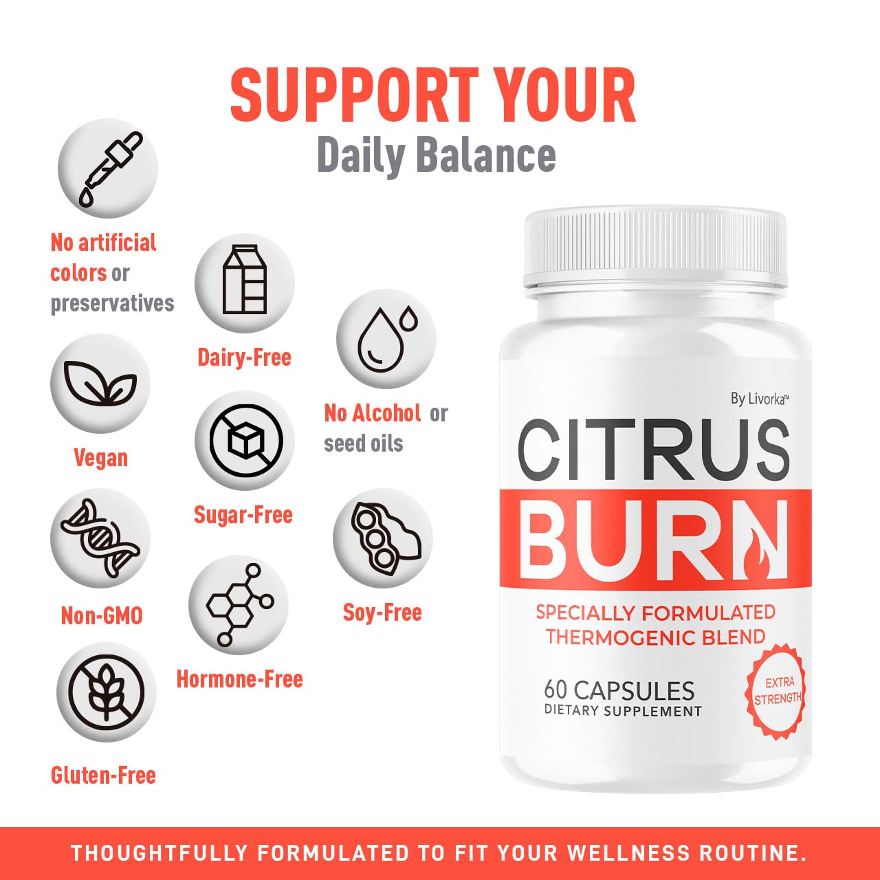LIVORKA Citrus Burn Capsules, 120 Capsules