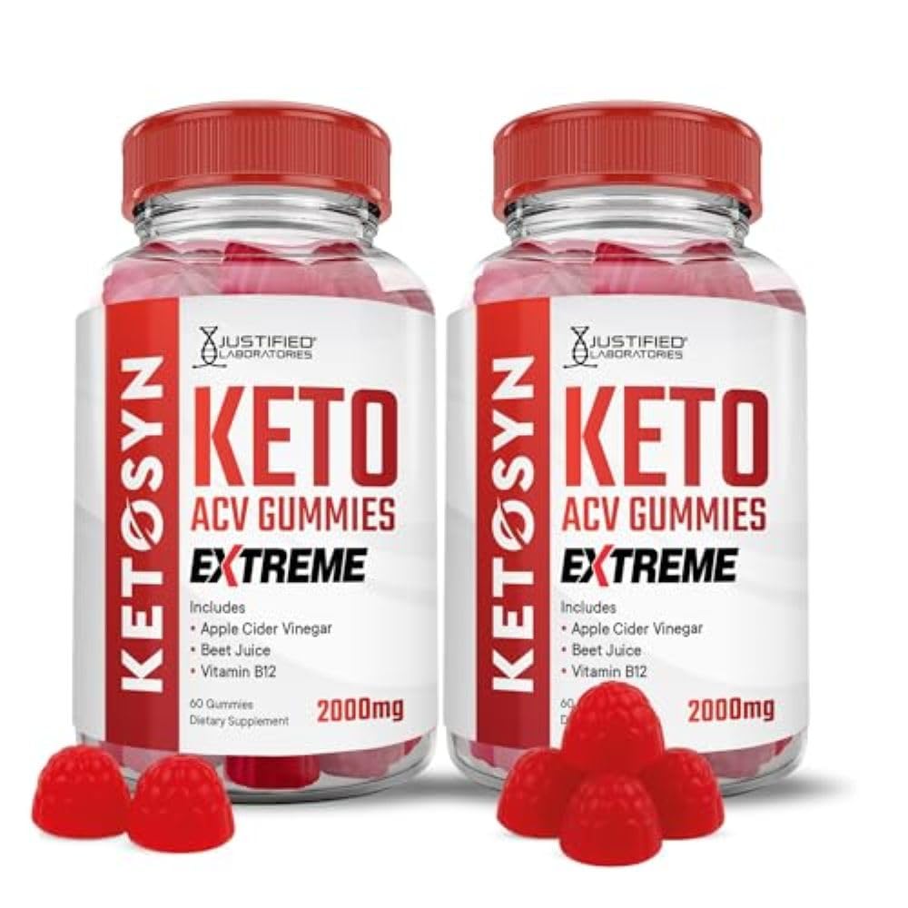 Justified Laboratories Ketosyn Keto ACV Gummies Extreme 120 Count