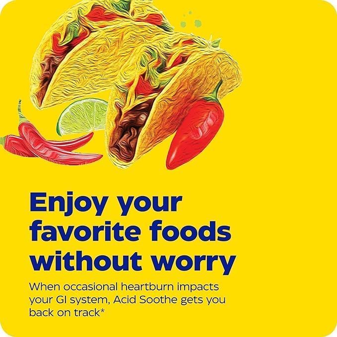Enzymedica Acid Soothe Capsule, 90 Count, 3-in-1 Formula with Enzymes & Soothing Herbs