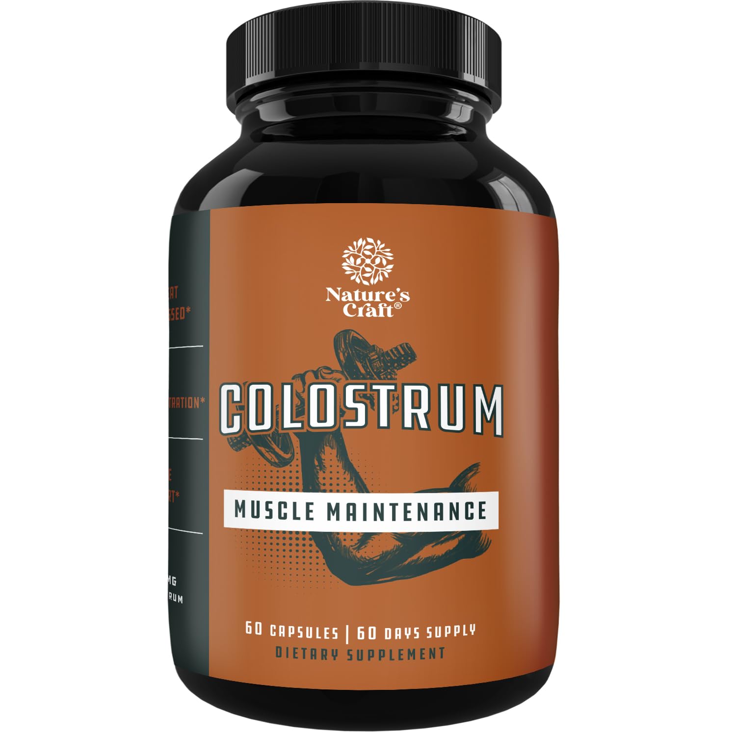 Natures Craft Bovine Colostrum Capsules with Immunoglobulin G, 60 Count
