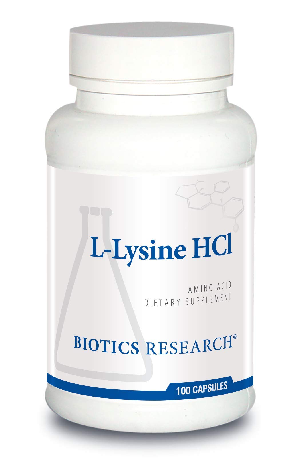 Biotics Research L-Lysine HCl Amino Acid Supplement Capsule 100 Capsules