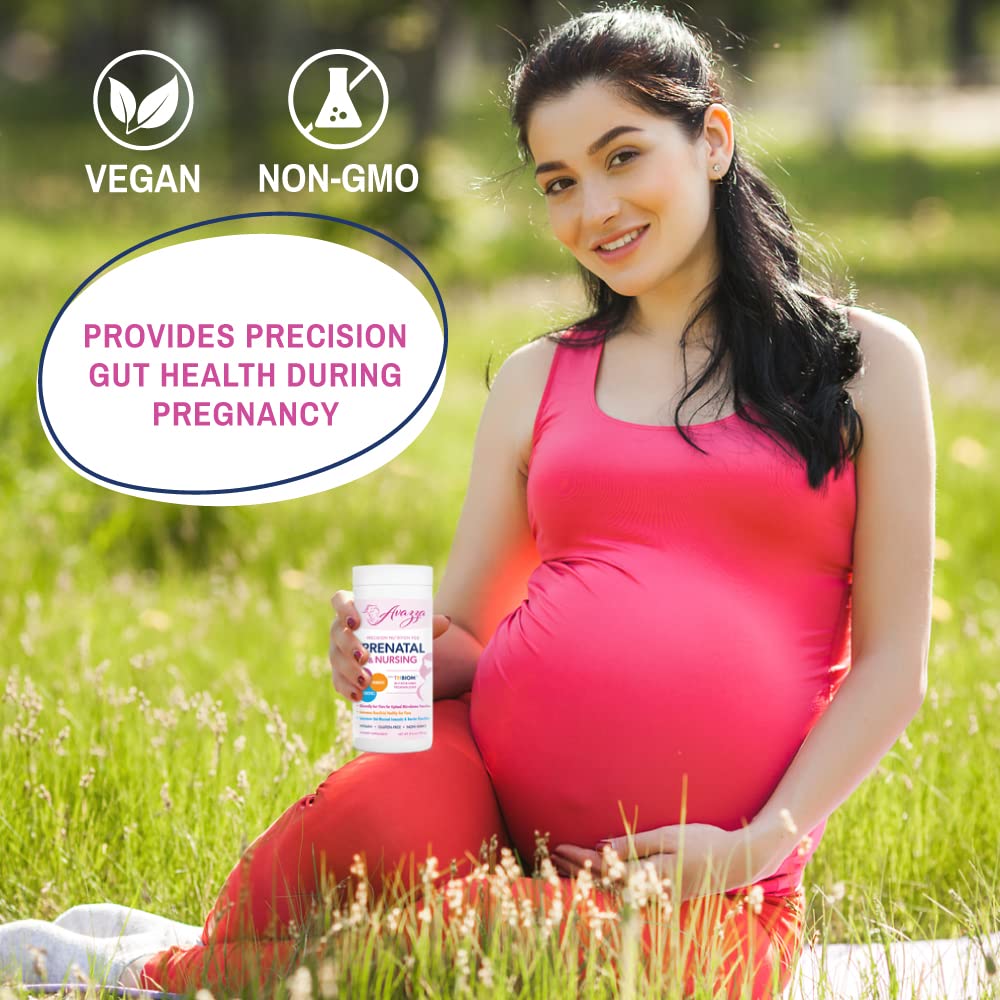 Biom Probiotics Avazza Prenatal Formula with TriBiom Formula Probiotics + Prebiotics + PostBiotics to Nurture & Stabilize Against Leaky Gut, 100% Vegan, Human Milk Oligosaccharides, Powder, 1 Ounce (Pack of 1)