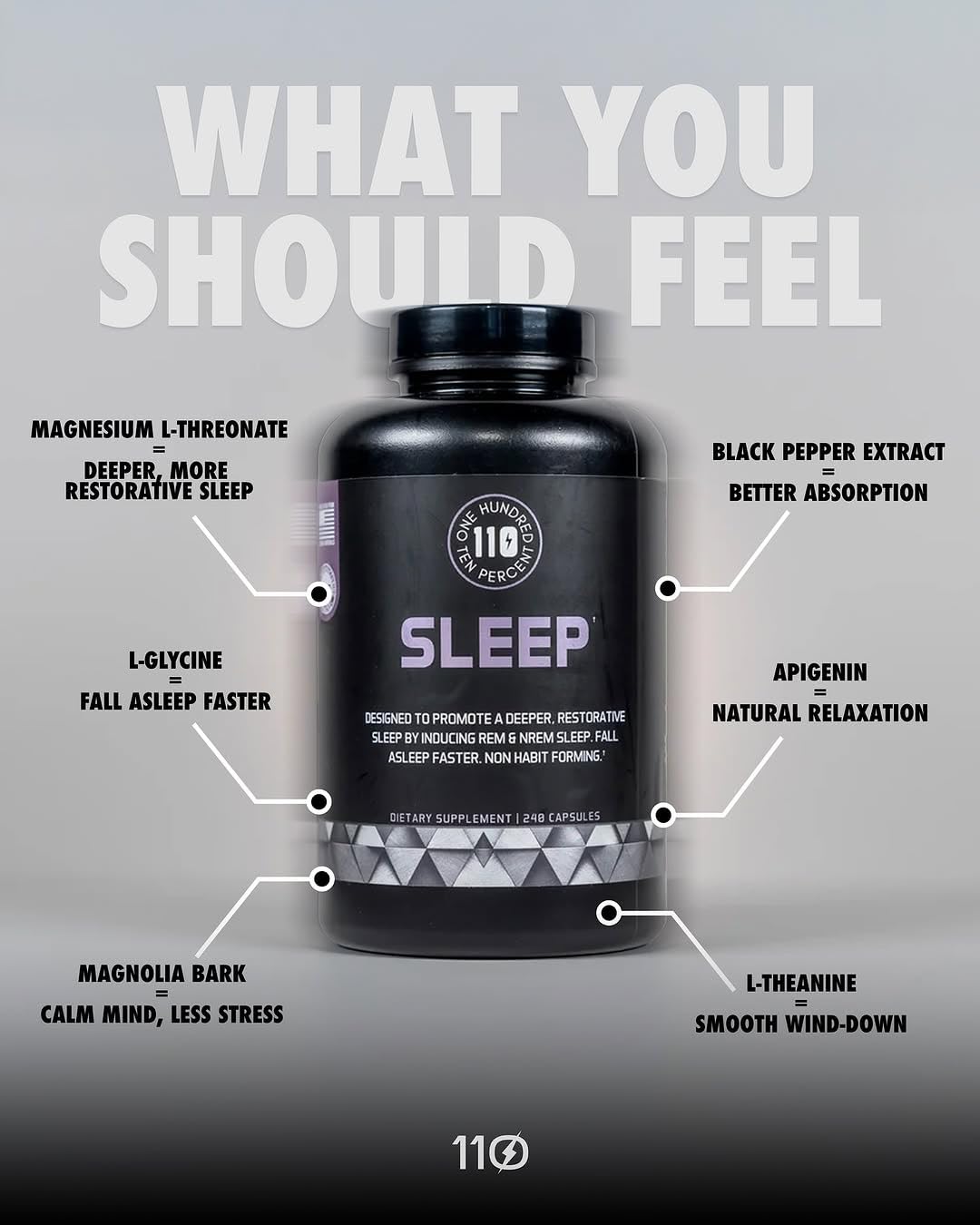 110 Percent Sleep Capsules 240 Capsules