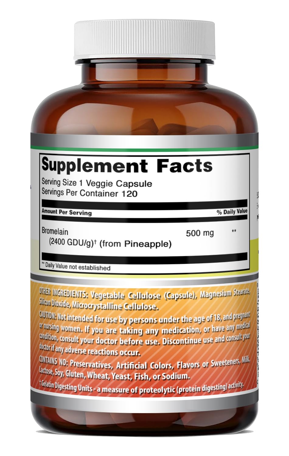Amazing Nutrition Bromelain Supplement Capsule 120 Count