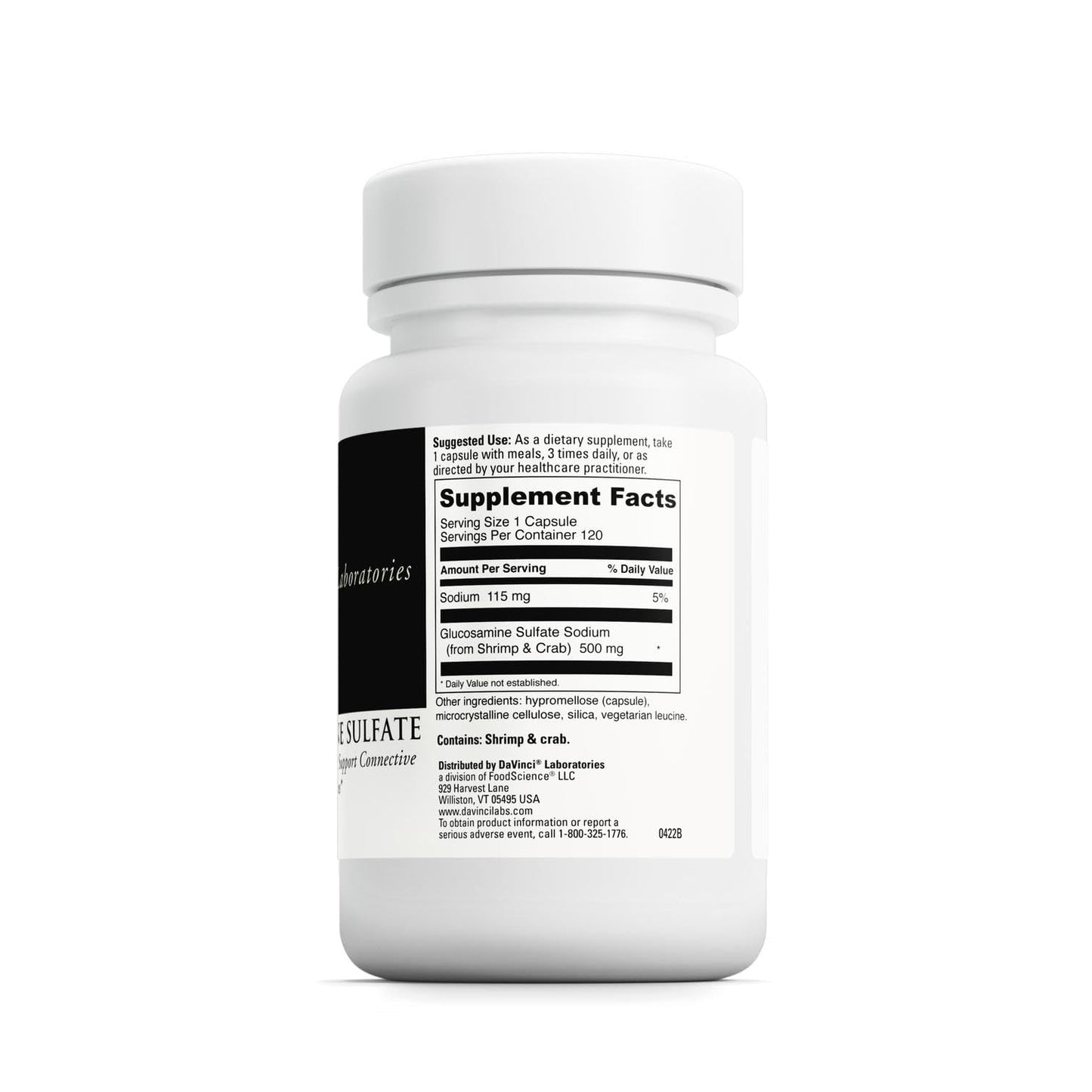 DAVINCI Glucosamine Sulate Capsules, 120 Capsules