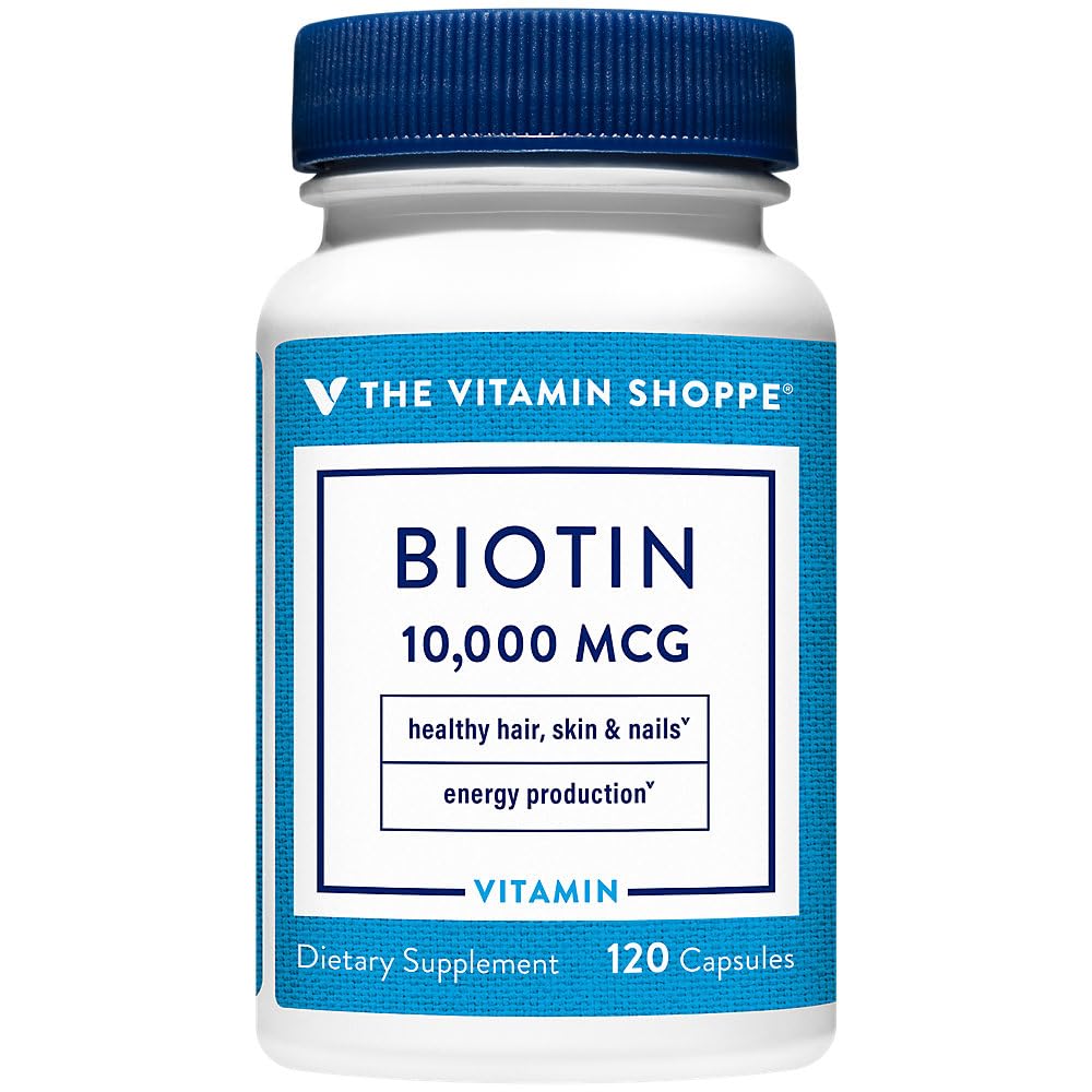 The Vitamin Shoppe Biotin 1000mcg Capsules, 120 Count