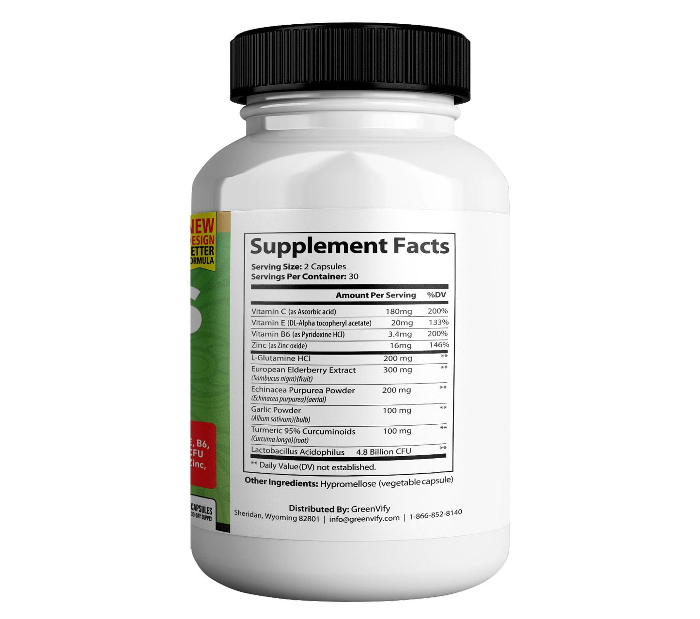 GREENVIFY Tonic Greens Max Extra Strength Immune Support Supplement 60 Capsules