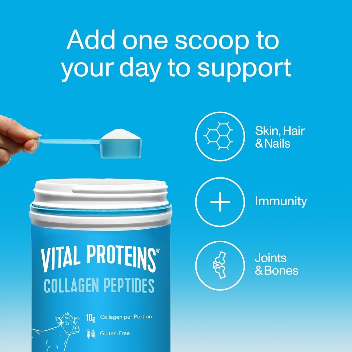 Vital Proteins Unflavored Collagen Peptides Powder 10