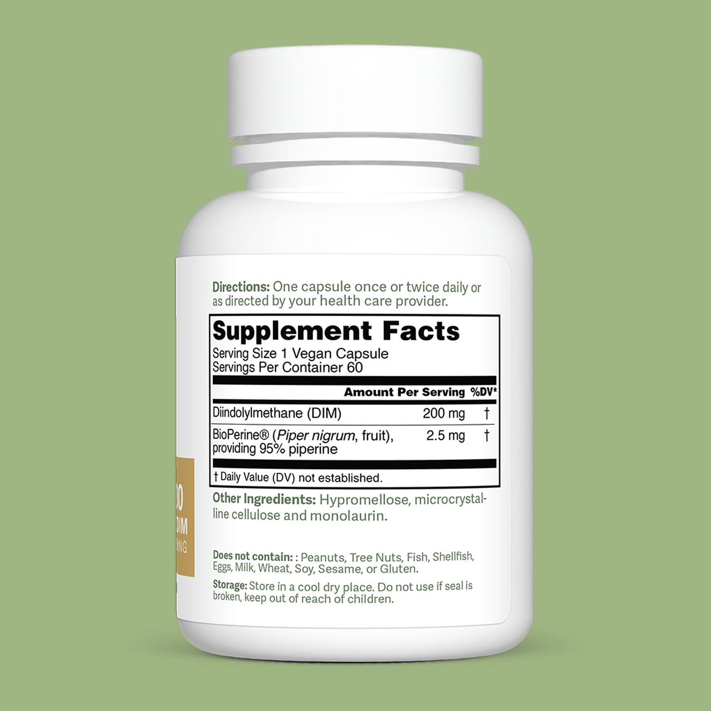 Dr. Murray Natural Products Ultra Clean DIM 200 mg & BioPerine Vegan Capsules - Delayed-Release, 120 Count