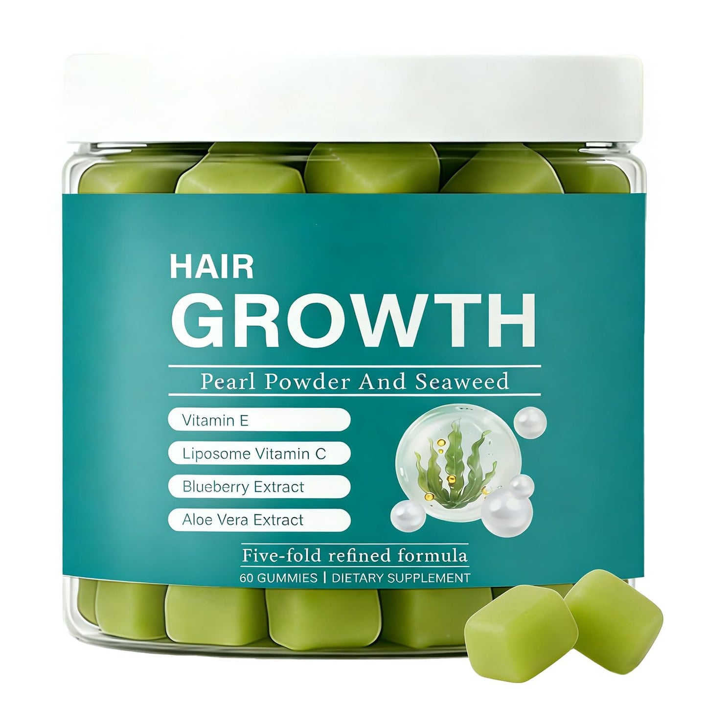 SERSANVE Seaweed Hair Growth Gummies 60 Count
