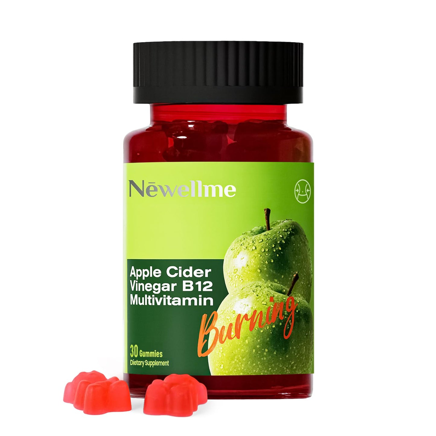 Montue Apple Cider Vinegar Gummies with B12 Multivitamin, 30 Gummies