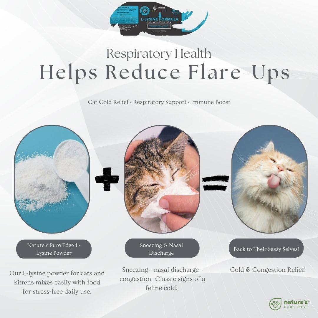 Nature's Pure Edge L-Lysine Powder for Cats and Kittens, 125