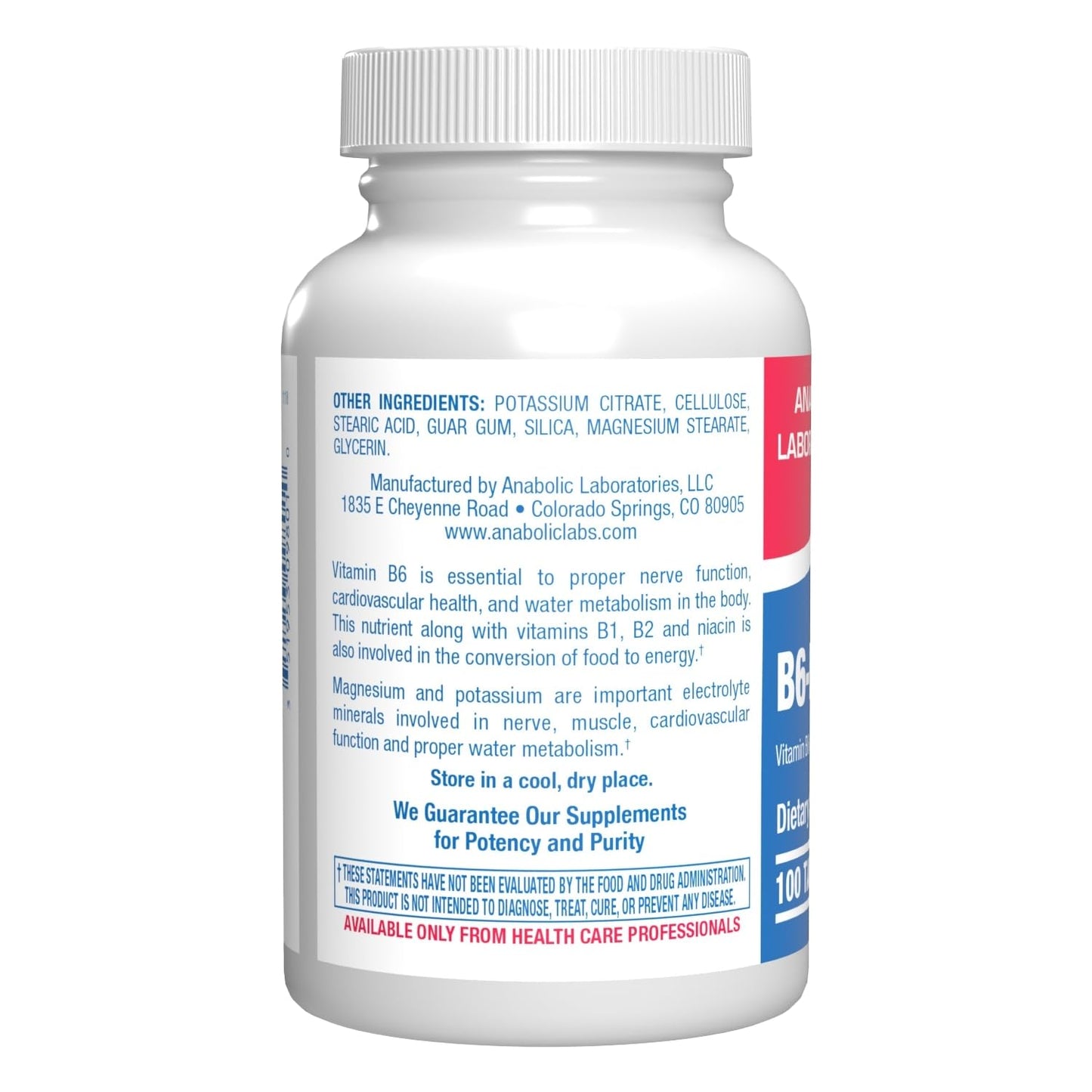 Anabolic Laboratories Calcium Magnesium B6 Supplement 100 Tablets