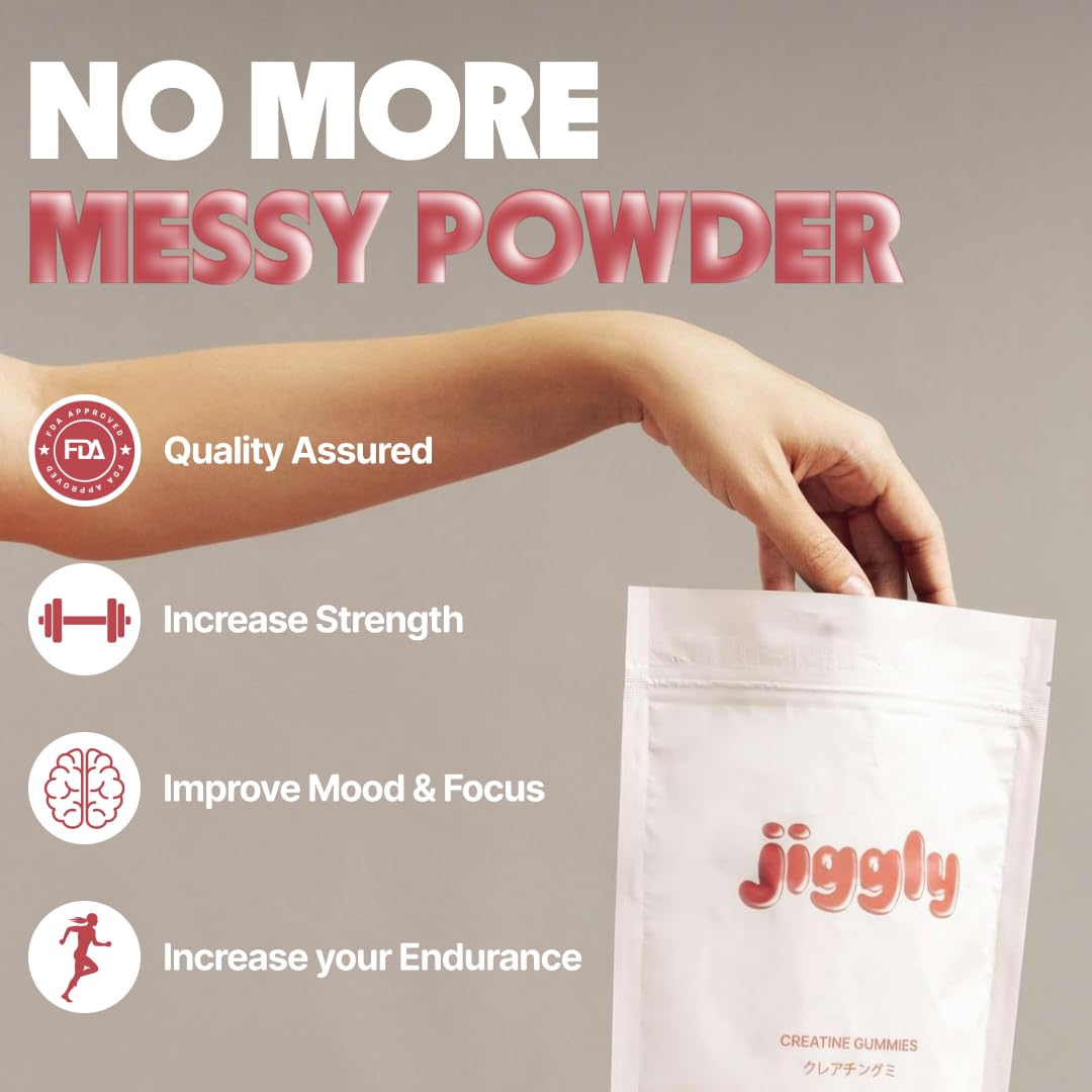 Jiggly Creatine Monohydrate Gummies, 180 Count