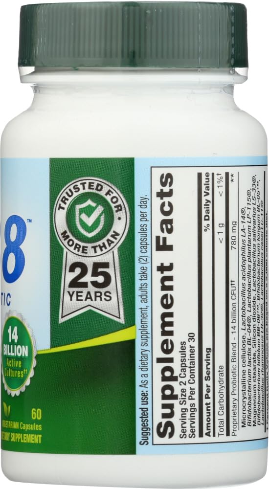 Nutrition Now PB 8 Pro-biotic Acidophilus Capsules, 60 Count