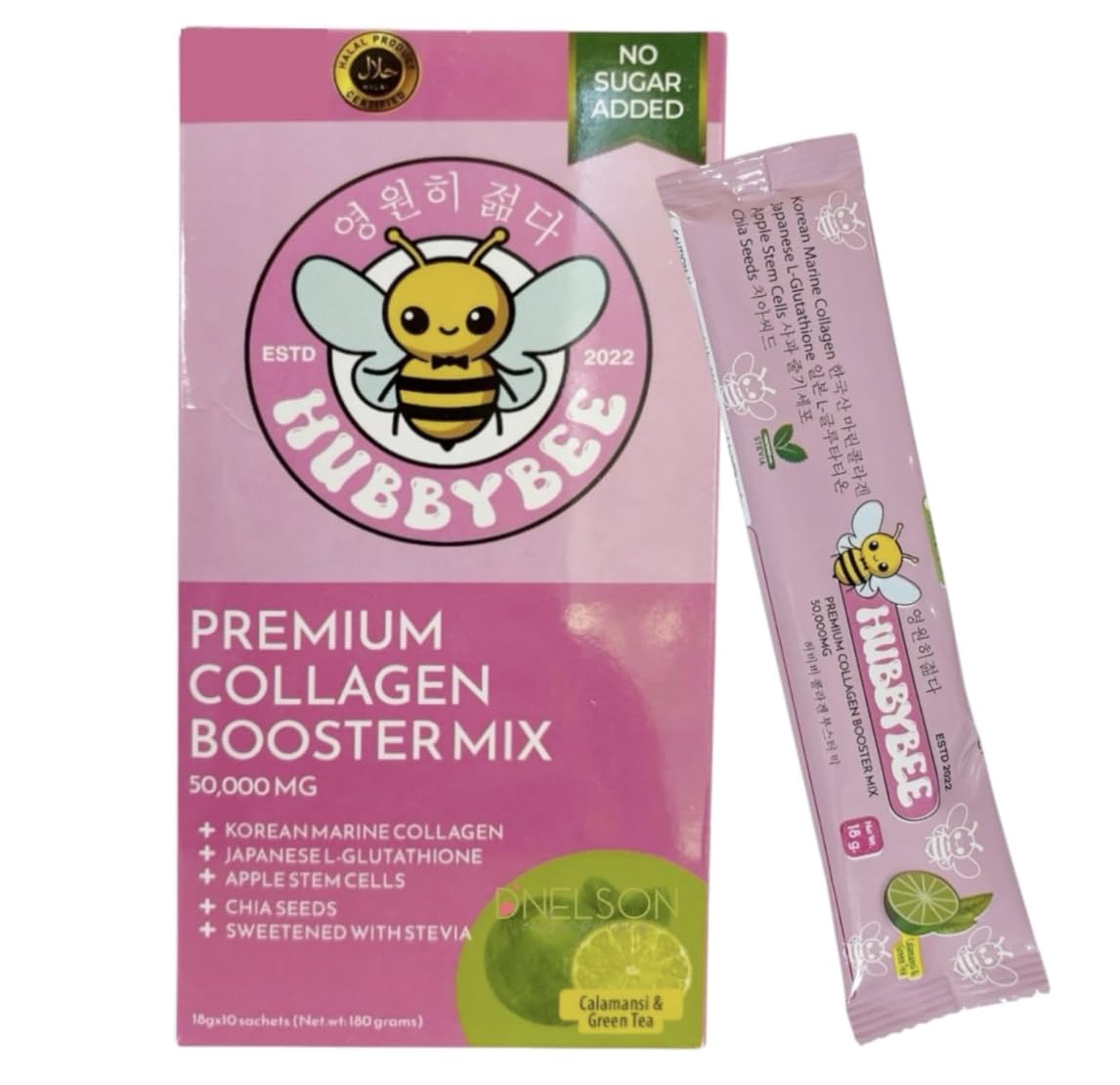 Tala Glow Hubby Bee Premium Collagen Booster Mix Powder, 10 Sachets (18g each)