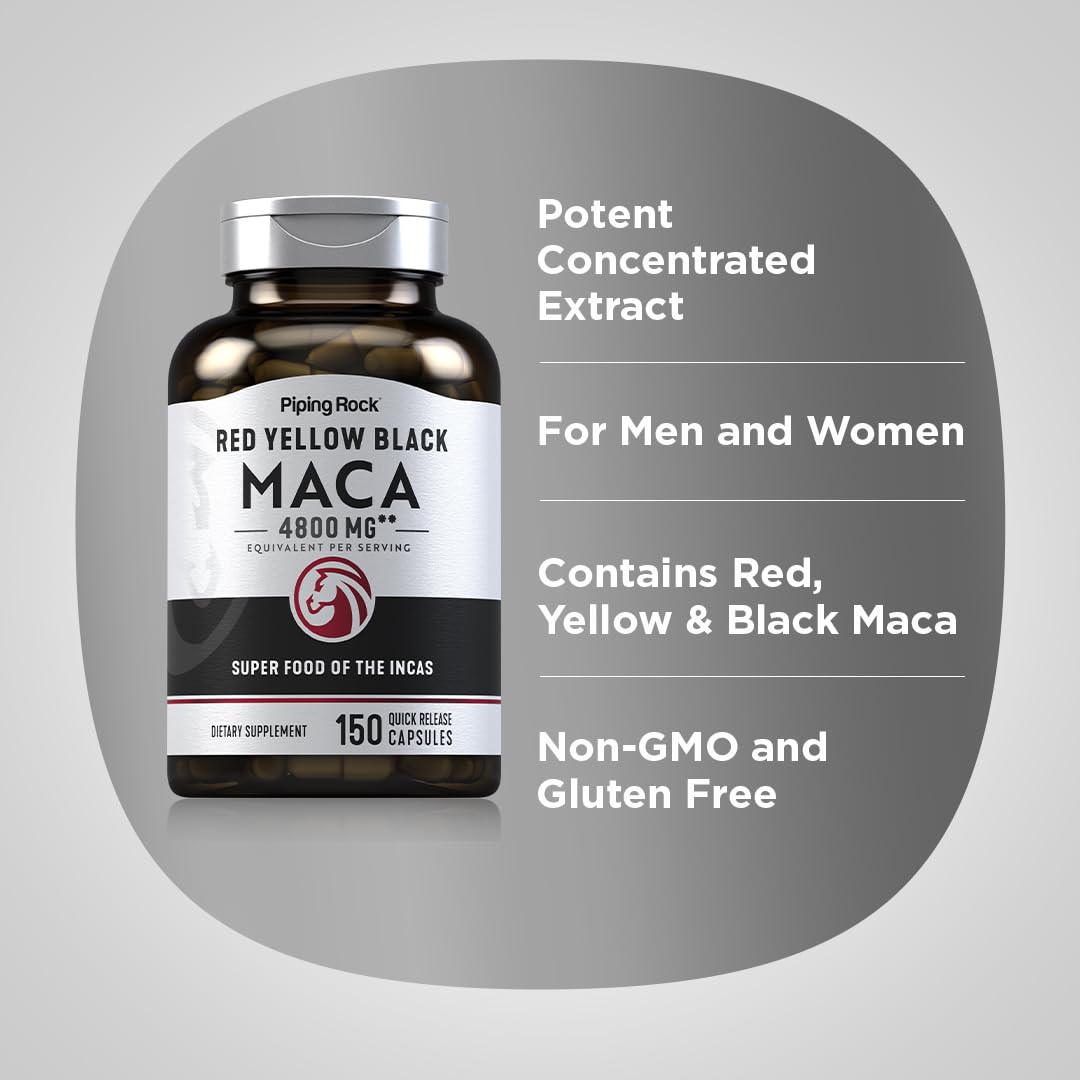 Piping Rock Maca Root Capsules 150 Capsules