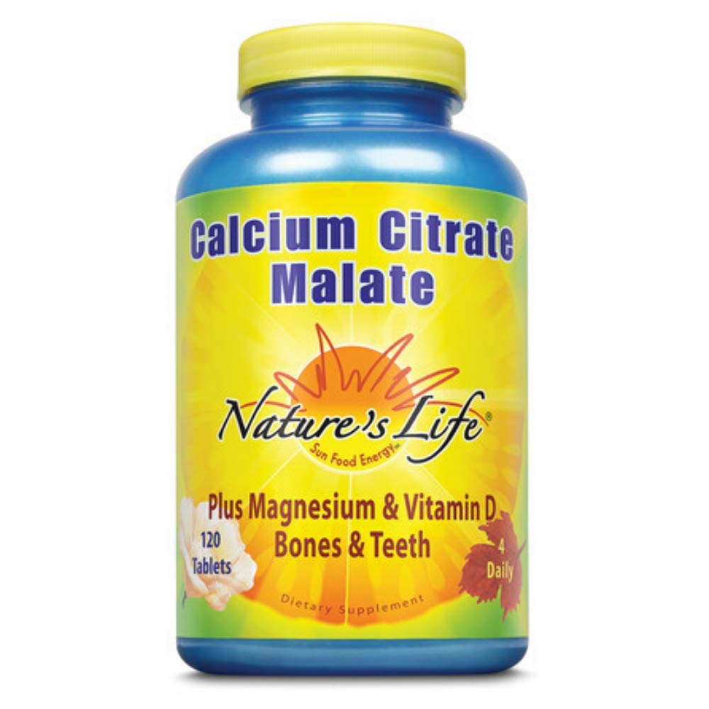 Nature's Life Calcium Citrate & Calcium Malate Tablet, 120 Count