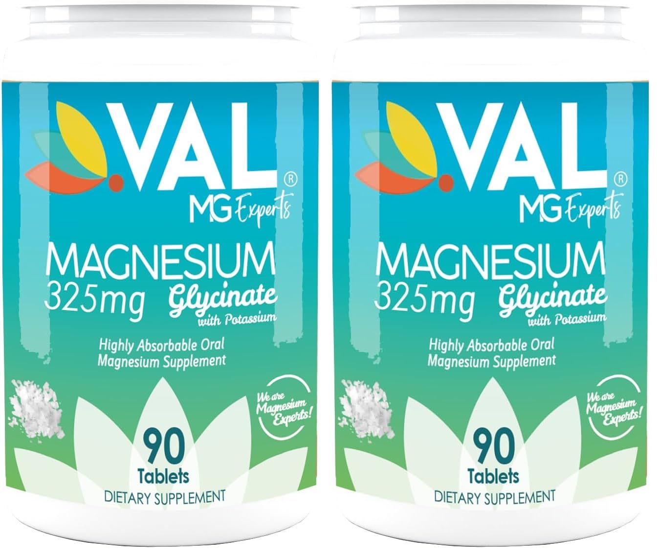 VAL Magnesium Glycinate 325mg with B6 & Potassium Tablets, 180 Tablets