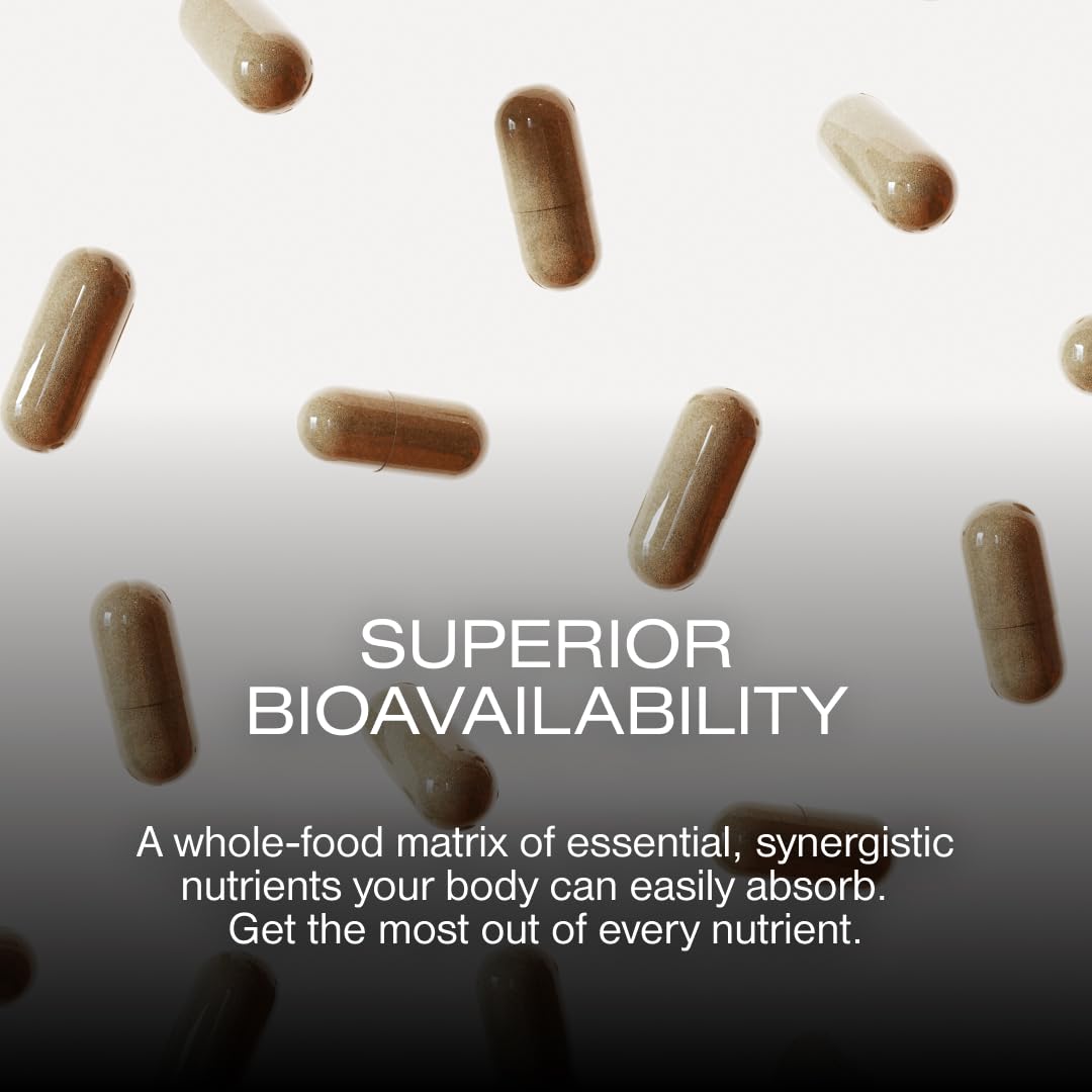 HUMAN NATURE Human Potential: Wild & Grass Fed Bison Organ Supplements Capsules 180 Count