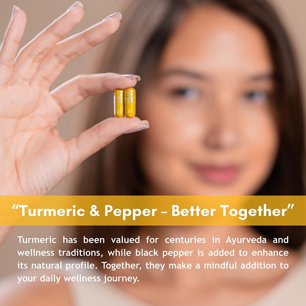Hebhac Herbs Turmeric Curcumin with Black Pepper Capsules 1000mg, 120 Count
