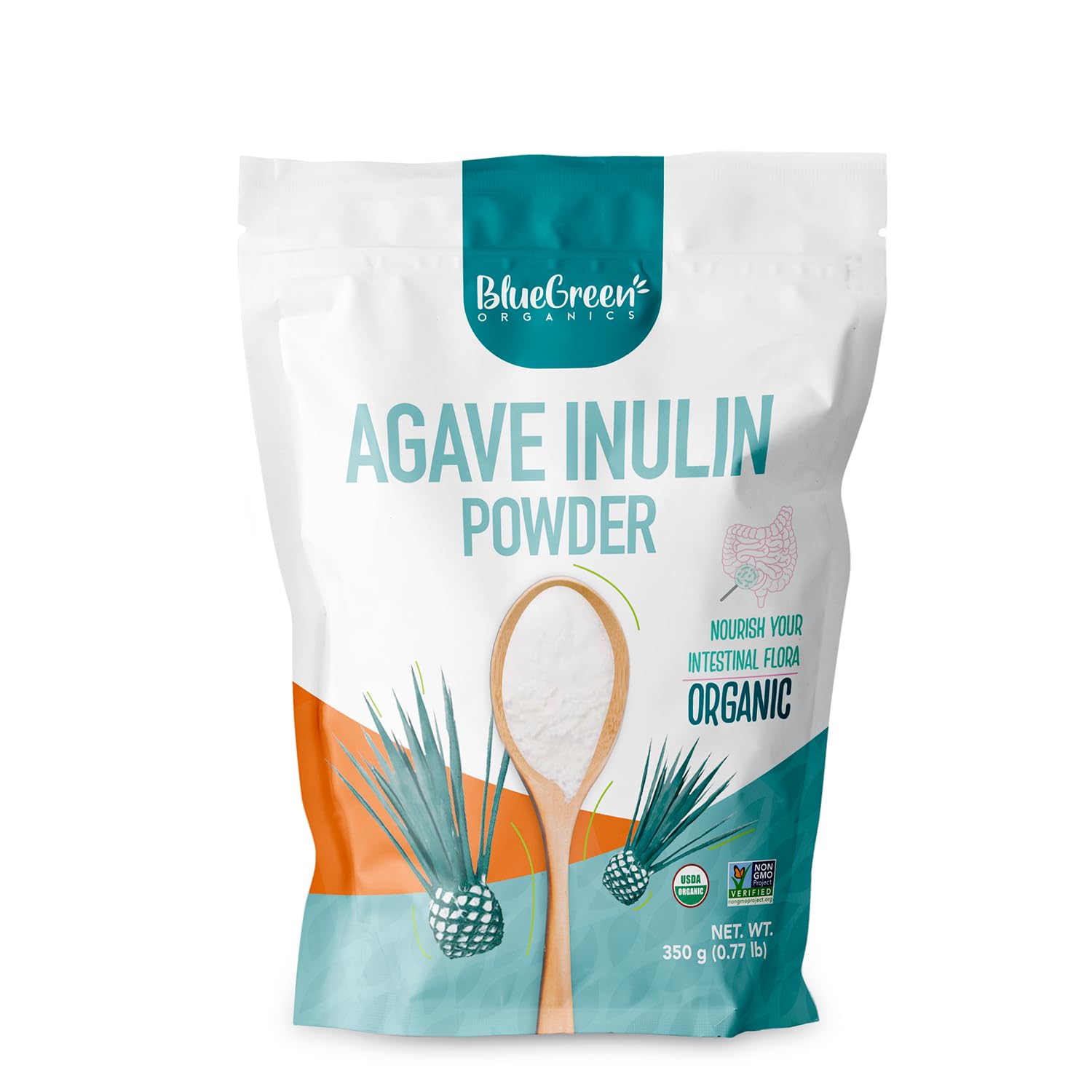 Blue Green Organics Agave Inulin Fiber Powder 12.32 Ounce