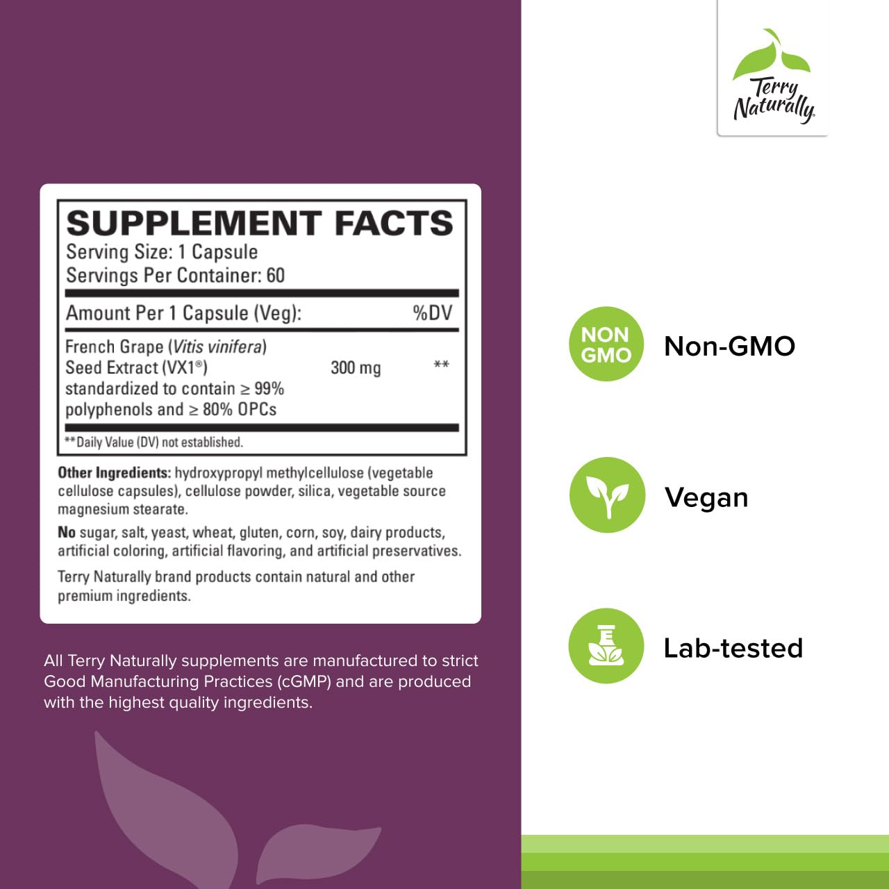 Terry Naturally Clinical OPC - Cardiovascular Health & Focus Support Supplement Softgels 60