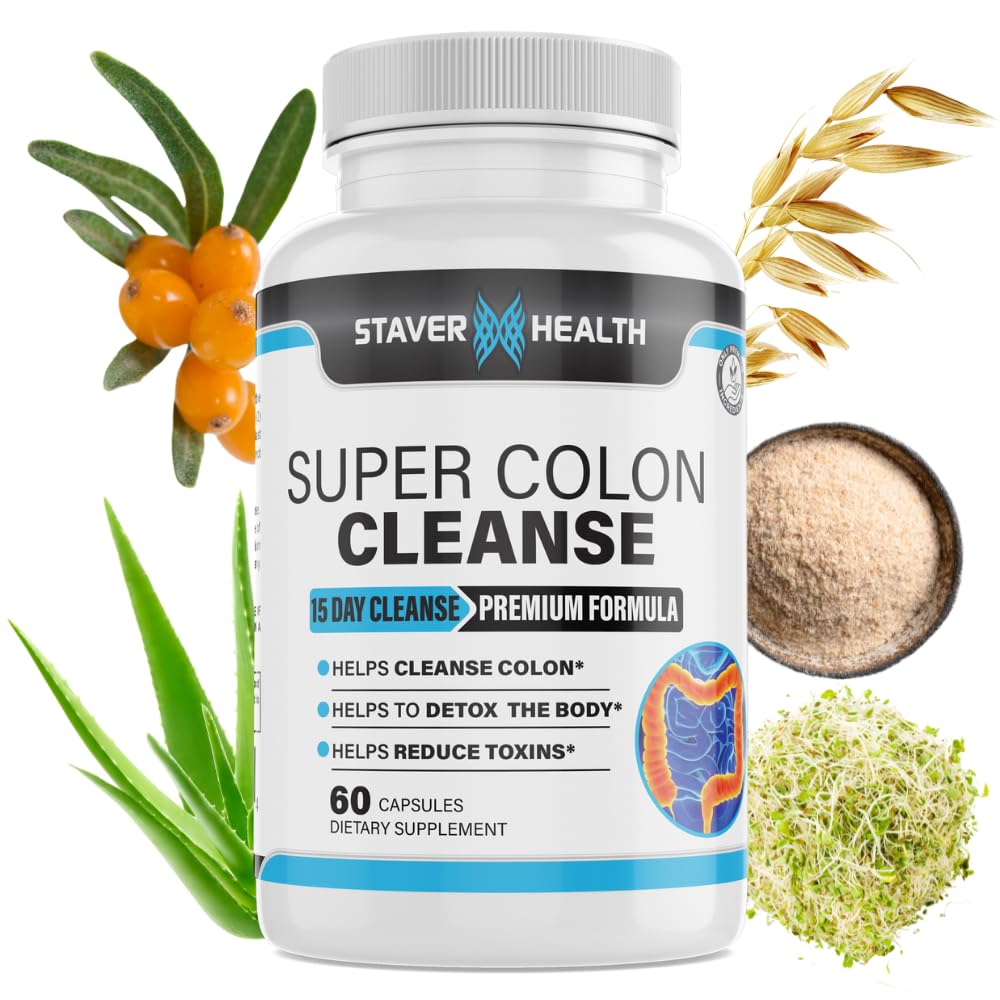 Staver Health Super Colon Cleanse Capsules, 60 Count