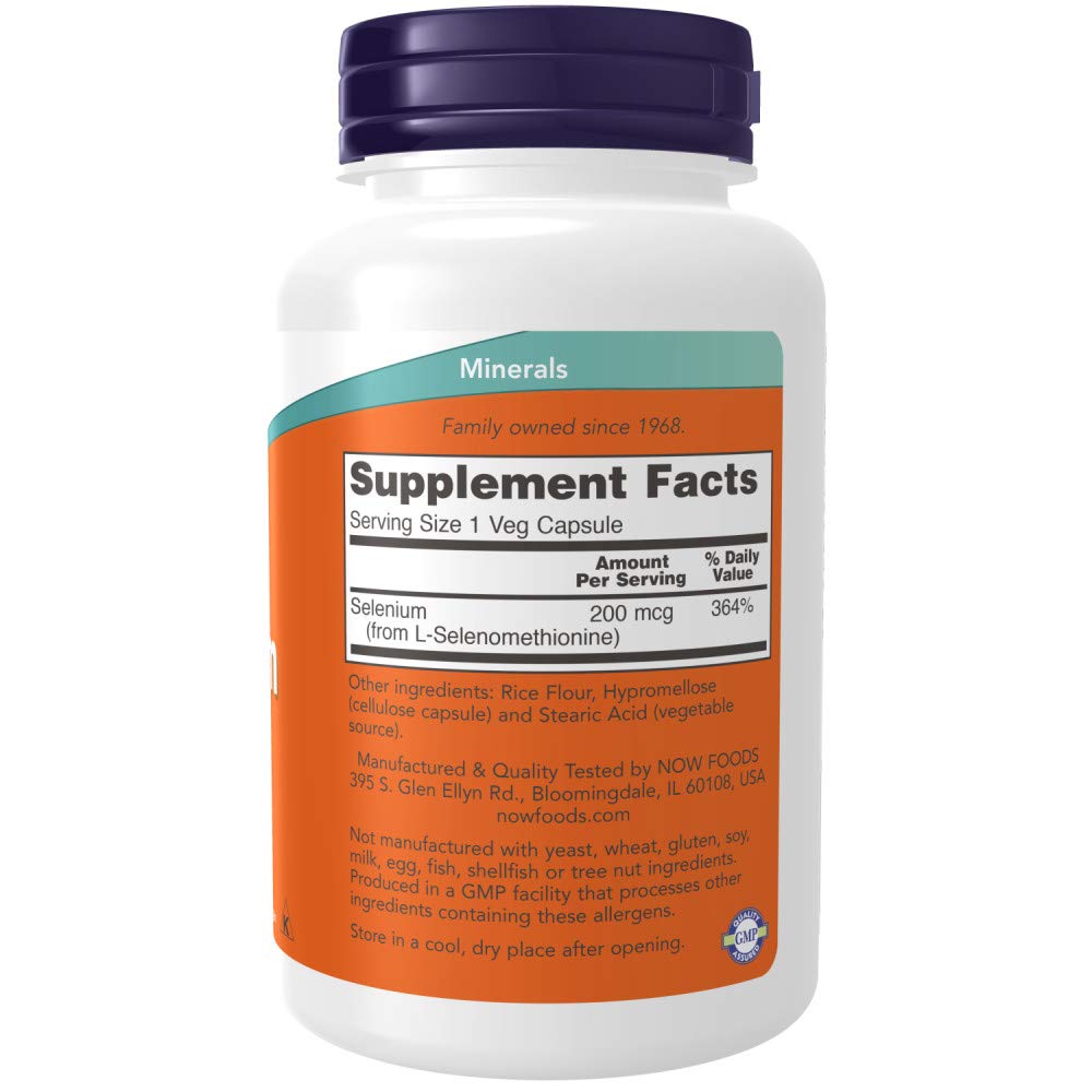 NOW Foods Selenium 200 mcg VCaps, 360 Capsules