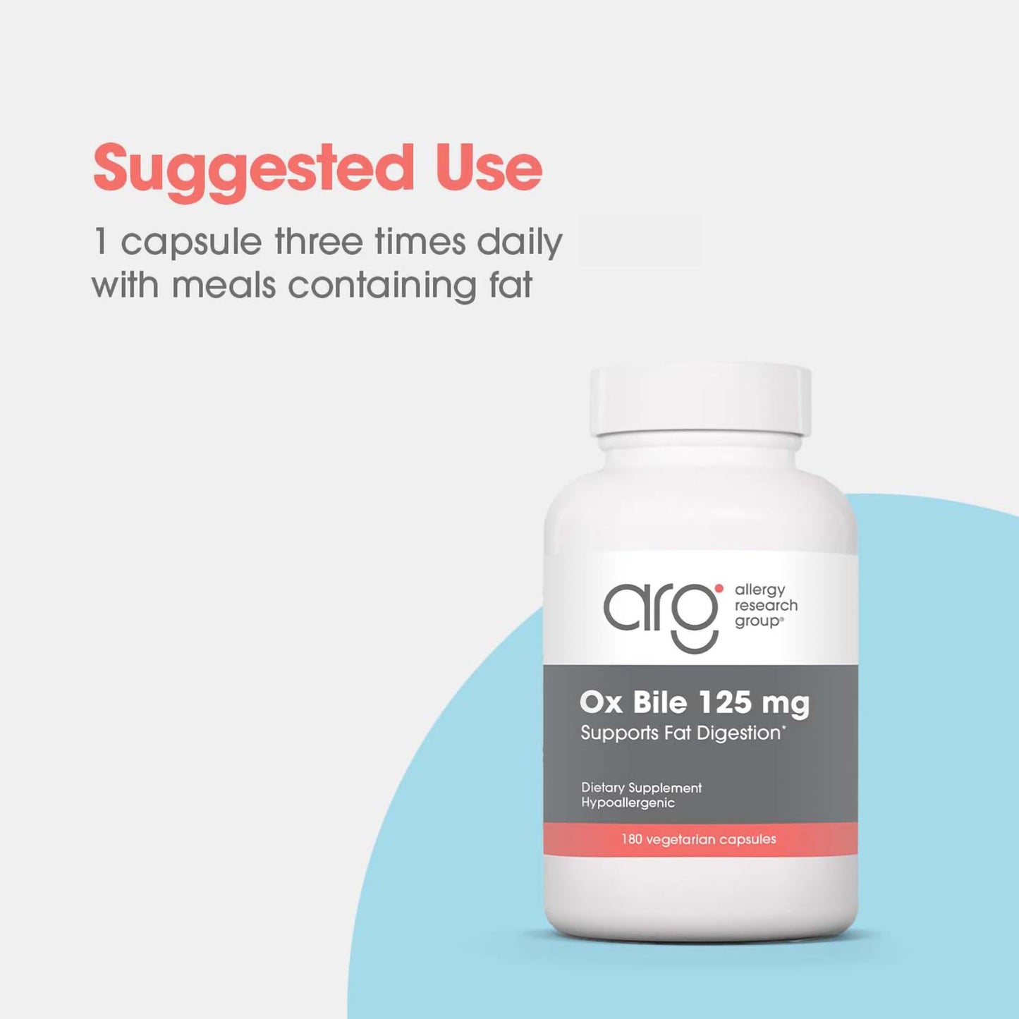 Allergy Research Group Oxbile 125mg Capsule 180 Capsules